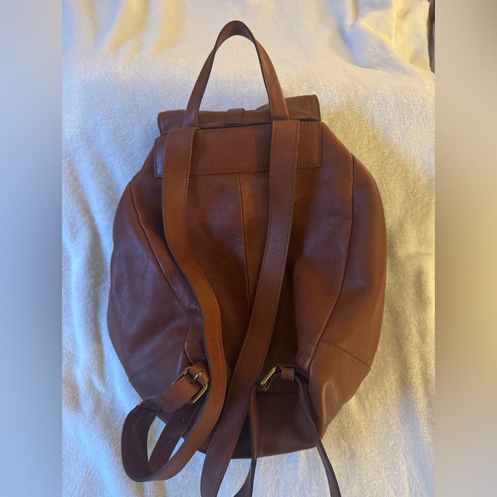 Madewell Brown Leather Backpack - Picture 2 of 5